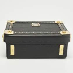 Pre Owned MCM Black Visetos Coated Canvas and Leather Berlin Box Bag