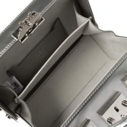 Pre Owned MCM Silver Leather Swarovski Crystal Embellished Berlin Box Bag