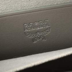 Pre Owned MCM Silver Leather Swarovski Crystal Embellished Berlin Box Bag