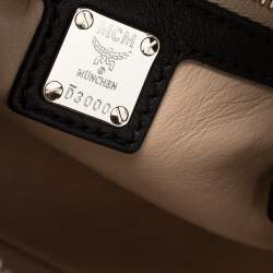 Pre Owned MCM Black Leather Boston Satchel