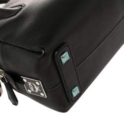 Pre Owned MCM Black Leather Boston Satchel