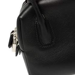 Pre Owned MCM Black Leather Boston Satchel