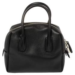 Pre Owned MCM Black Leather Boston Satchel