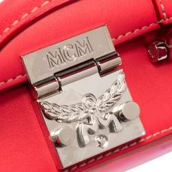 Pre Owned MCM Pink Transparent PVC and Leather Berlin Soft Box Bag