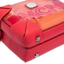 Pre Owned MCM Pink Transparent PVC and Leather Berlin Soft Box Bag