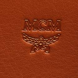 MCM Tan/Black Visetos Coated Canvas and Watersnake Mini Heritage Top Handle Bag