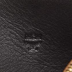 MCM Black Monogram Embossed Leather Klara Continental Wallet