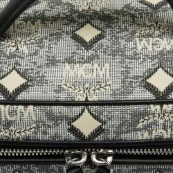 Pre Owned MCM Grey Vintage Monogram Jacquard Rockstar Vanity Bag