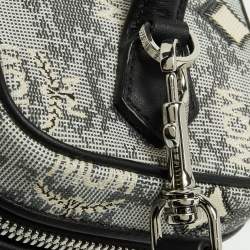 Pre Owned MCM Grey Vintage Monogram Jacquard Rockstar Vanity Bag