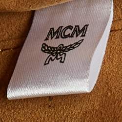 Pre Owned MCM Grey Vintage Monogram Jacquard Rockstar Vanity Bag