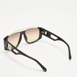 Pre Owned MCM Brown/Pink Gradient MCM670S Half Rim Square Sunglasses