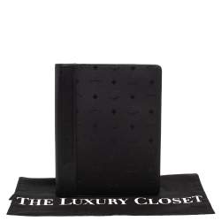 Pre Owned MCM Black Visetos Nylon and Leather Agenda Cover