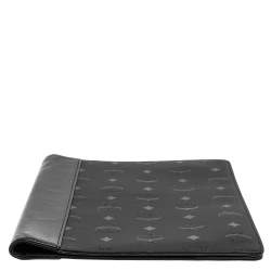 Pre Owned MCM Black Visetos Nylon and Leather Agenda Cover