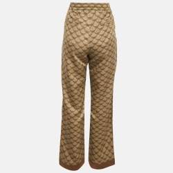 مملوكة مسبقًا MCM Beige Monogram Jacquard Trousers S 