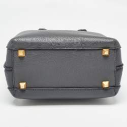 MCM Grey Leather Mini Milla Tote