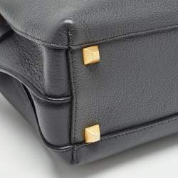MCM Grey Leather Mini Milla Tote