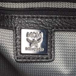 MCM White/Black Visetos Coated Canvas Studded Stark-Bebe Boo Backpack