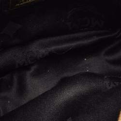 Pre Owned MCM Black Leather Round Crossbody Bag