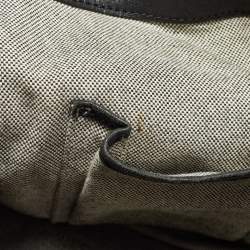 MCM Black Leather Logo Charm Shoulder Bag