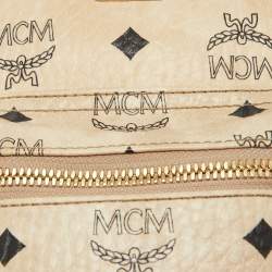 MCM Beige Visetos Coated Canvas and Leather Mini Studded Stark-Bebe Boo Backpack