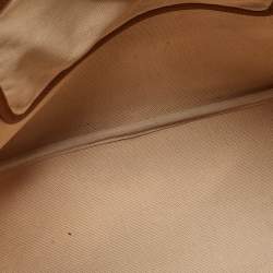 MCM Cognac Visetos Coated Canvas and Leather Striped Shopper Tote