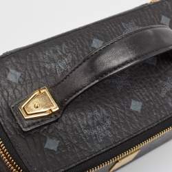 Pre Owned MCM Black Visetos Coated Canvas and Leather Rockstar Vanity Case Bag