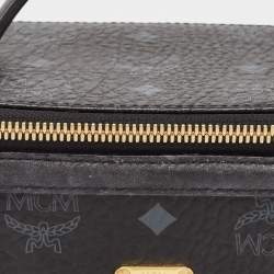 Pre Owned MCM Black Visetos Coated Canvas and Leather Rockstar Vanity Case Bag