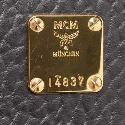 Pre Owned MCM Black Visetos Coated Canvas and Leather Rockstar Vanity Case Bag