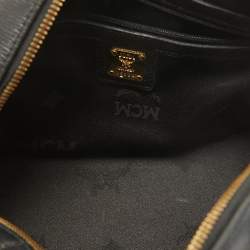 MCM Black Leather Mini Boston Bag