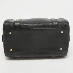 MCM Black Leather Mini Boston Bag