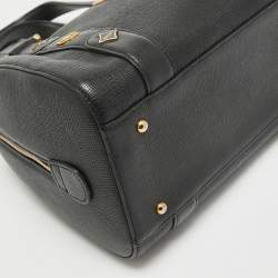 MCM Black Leather Mini Boston Bag