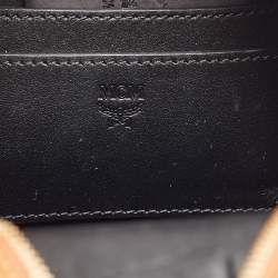 MCM Cognac Visetos Coated Canvas Mini Stark Bebe Boo Backpack
