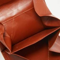 MCM Cognac Visetos Coated Canvas Trifold Compact Wallet