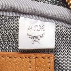 MCM Tan Visetos Coated Canvas and Leather Mini Stark Bebe Boo Backpack