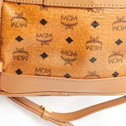 MCM Tan Visetos Coated Canvas and Leather Mini Stark Bebe Boo Backpack