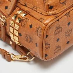 MCM Tan Visetos Coated Canvas and Leather Mini Stark Bebe Boo Backpack