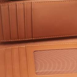 MCM Cognac Visetos Coated Canvas Trifold Wallet
