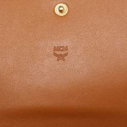 MCM Cognac Visetos Coated Canvas and Leather Phone Crossbody Bag