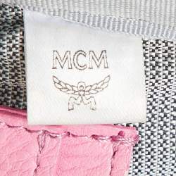 MCM Pink Visetos Coated Canvas and Leather Mini Studded Stark Bebe Boo Backpack