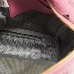 MCM Pink Visetos Coated Canvas and Leather Mini Studded Stark Bebe Boo Backpack