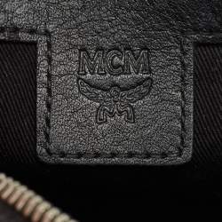 MCM Black Visetos Coated Canvas and Leather Camera Crossbody Bag