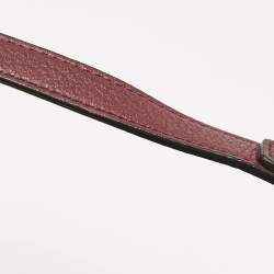 MCM Burgundy Embossed Leather Flap Top Handle Bag 