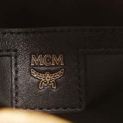 MCM Pink Visetos Coated Canvas Mini Side Studs Stark Backpack