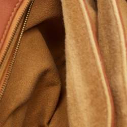MCM Cognac Visetos Coated Canvas and Leather Messenger Flap Bag
