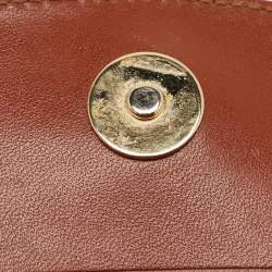 MCM Cognac Visetos Coated Canvas and Leather Messenger Flap Bag