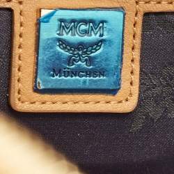 MCM Cognac Visetos Coated Canvas Large Stark Backpack