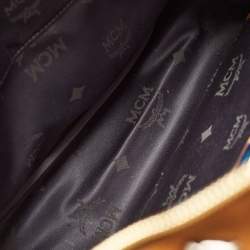 MCM Cognac Visetos Coated Canvas Large Stark Backpack