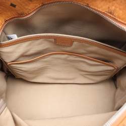 MCM Tricolor Cognac Viscos Coated Canvas Large Stark Backpack
