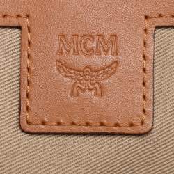 MCM Tricolor Cognac Viscos Coated Canvas Large Stark Backpack