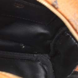 MCM Tan Cognac Visetos Coated Canvas and Leather Mini Stark Backpack